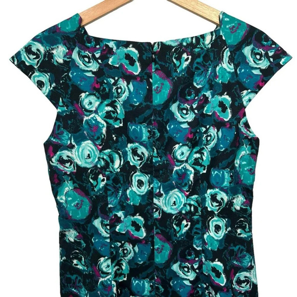 Saks Fifth Avenue Black Label Floral Multicolor Dress Women's Size 4 - Picture 4 of 9